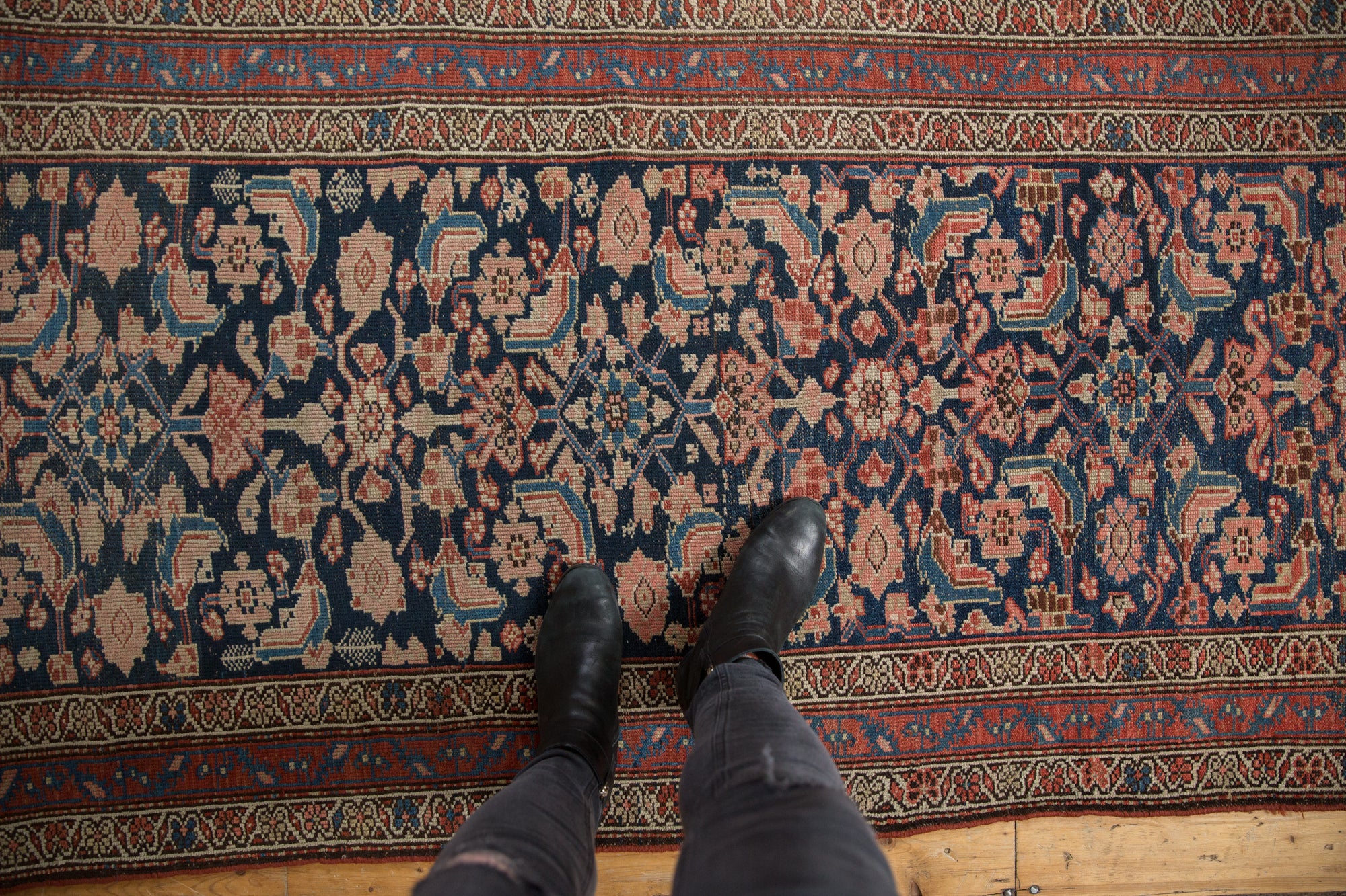 3.5x7 Antique Kurdish Hamadan Rug Runner // ONH Item 5574 Image 1