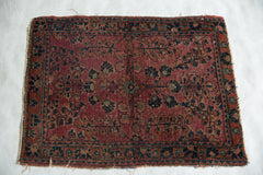 1.5x2.5 Antique Mohajeran Sarouk Rug Mat // ONH Item 5582 Image 2
