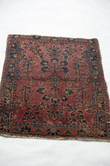 1.5x2.5 Antique Mohajeran Sarouk Rug Mat // ONH Item 5582 Image 3