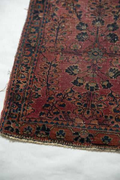 1.5x2.5 Antique Mohajeran Sarouk Rug Mat // ONH Item 5582 Image 4