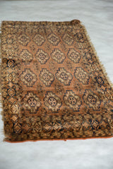 1.5x3.5 Antique Turkmen Rug Mat Runner // ONH Item 5583 Image 4
