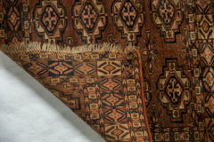 1.5x3.5 Antique Turkmen Rug Mat Runner // ONH Item 5583 Image 7