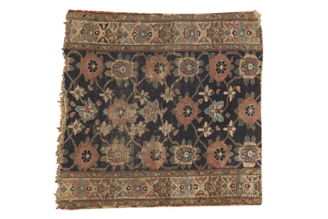 3.5x3.5 Antique Fragment Kurd Square Rug // ONH Item 5584