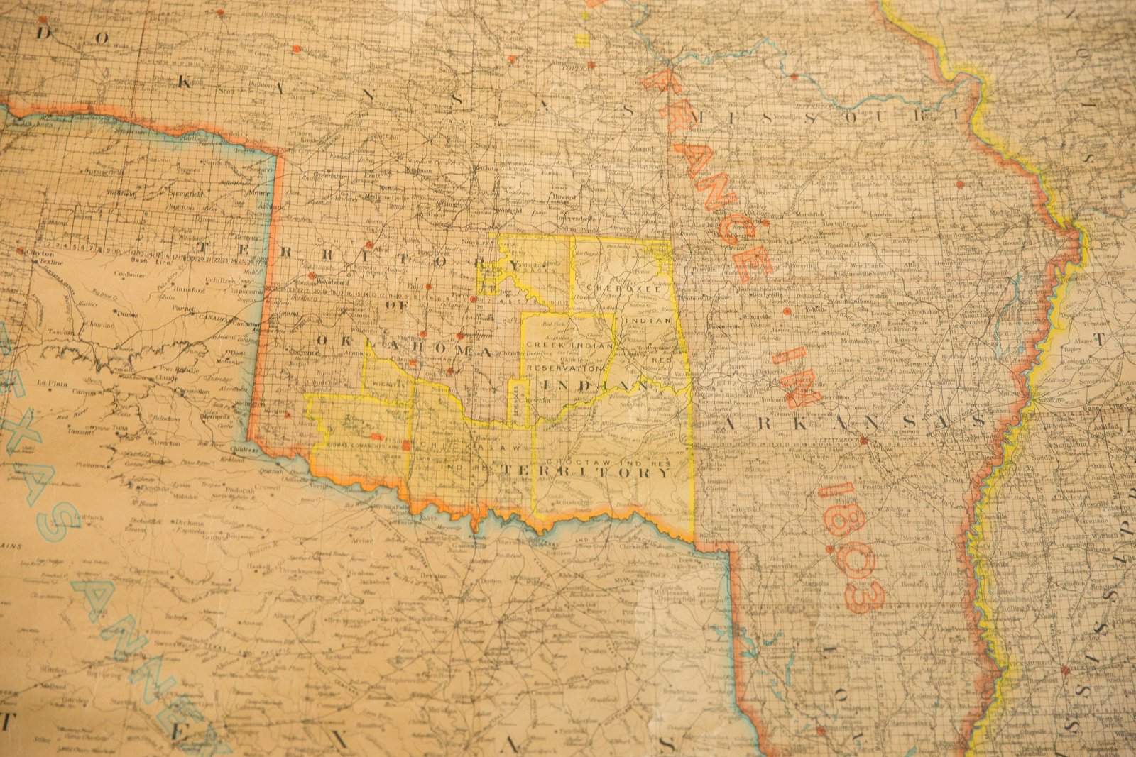 Large 1898 United States Antique Wall Map