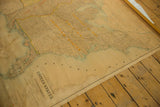 Aged 1898 antique map of United States, showing Atlantic Ocean and Territories text.