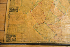 1860s Cumberland County Maine Wall Map featuring Portland