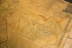 1860s Cumberland County Maine Wall Map featuring Portland