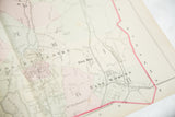 Eastern section of an antique Woburn map showing Pine Hill, East Woburn, and a hand-colored border.