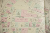 A detailed view of the Plympton School and landowner plots on the antique 1875 Woburn atlas map.