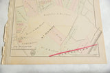 Detail of an 1875 Woburn, MA map showing Dell Pond and the cartographic scale.