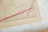 Publisher's credit and 1875 date on the antique G.M. Hopkins atlas map of Woburn.