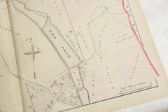 Antique Woburn Massachusetts Atlas Map Plate I