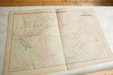 Publisher's copyright line and scale detail on the antique 1875 Woburn atlas map.