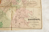 Title block of the 1874 antique Boston map, showing Dorchester and the G.M. Hopkins & Co. imprint.