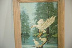 Vintage Paint by Numbers Painting Ducks