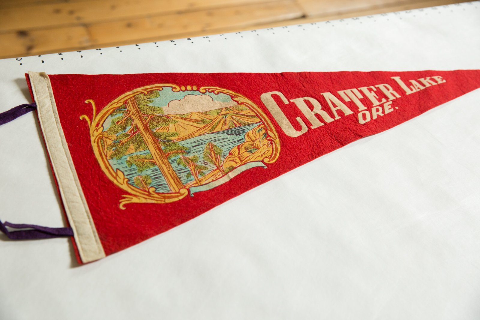 Crater Lake Ore. Felt Flag