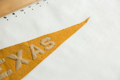 Antique Texas Felt Flag Pennant