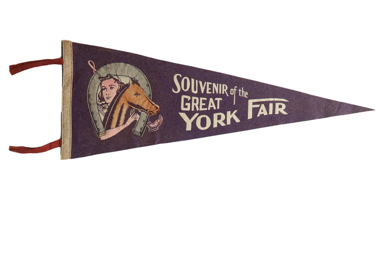 Souvenir of the Grey York Fair Felt Flag
