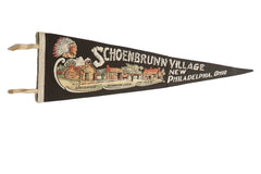Schoenbrunn Village New Philadelphia, Ohio Felt Flag