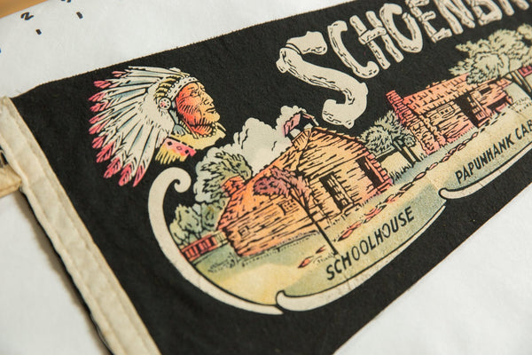 Schoenbrunn Village New Philadelphia, Ohio Felt Flag