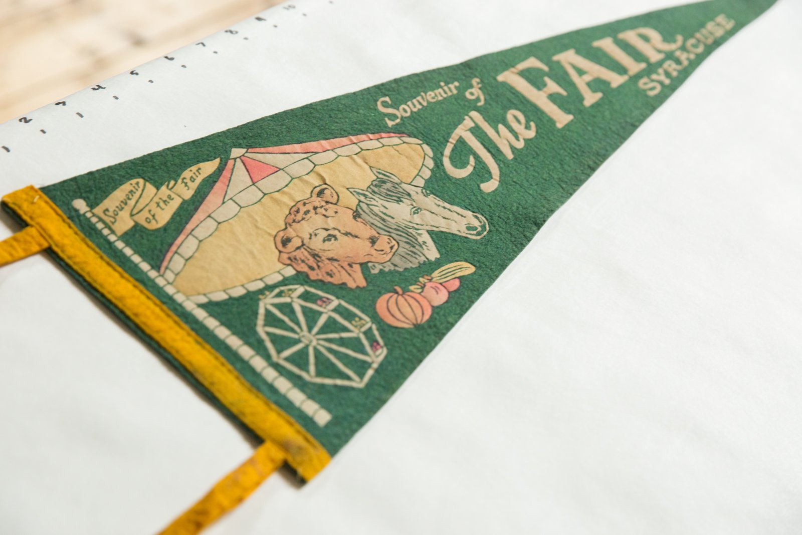 Souvenir of the Fair Syracuse Felt Flag