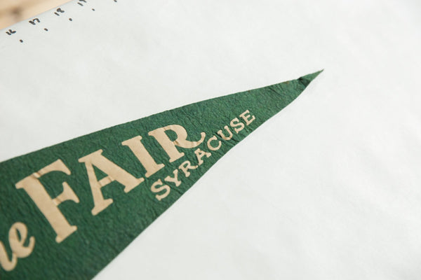 Souvenir of the Fair Syracuse Felt Flag