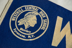 West Hill Central High School Syracuse N.Y. the Warriors Felt Flag