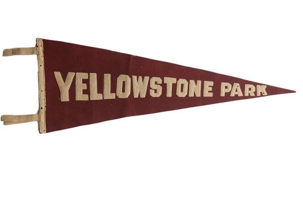 Antique Yellowstone Park Felt Flag Pennant