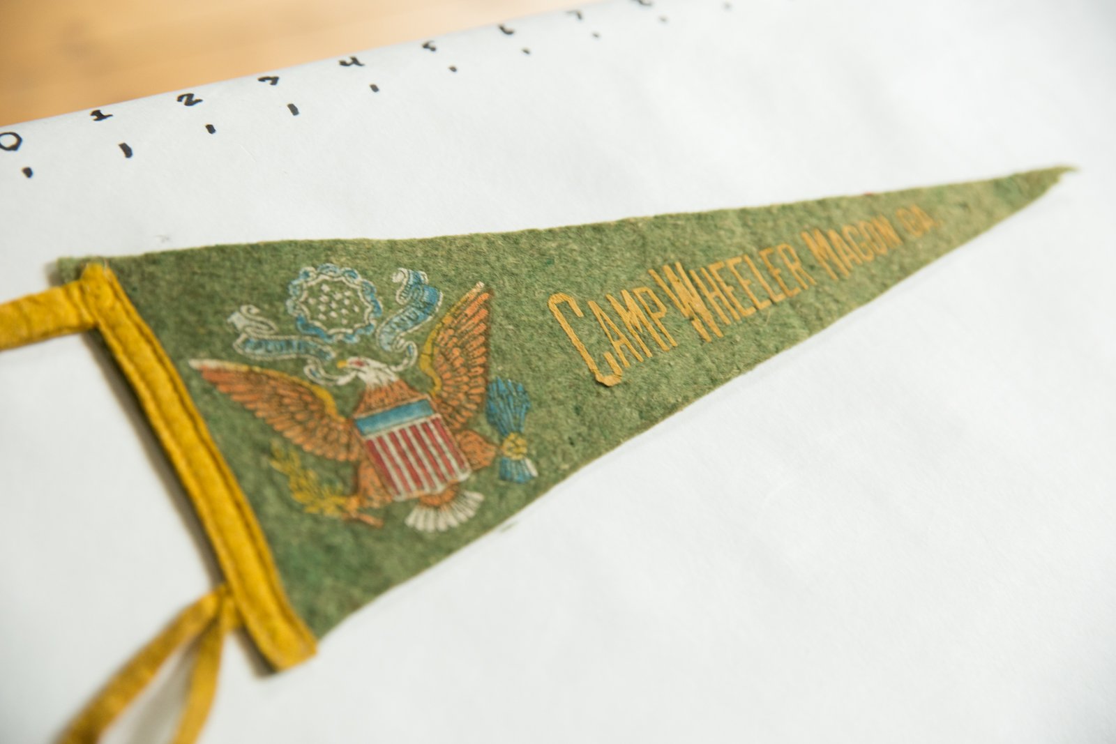 Camp Wheeler Macon GA. Felt Flag