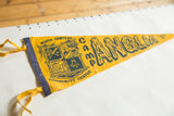 Vintage Camp Anglia felt pennant with 1950s diver graphic and textured dark blue binding.