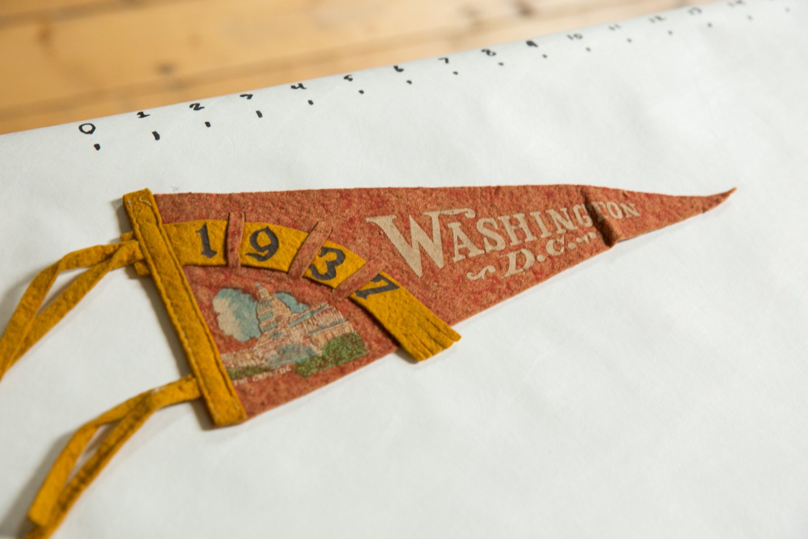 Washington D.C. 1937 Felt Flag