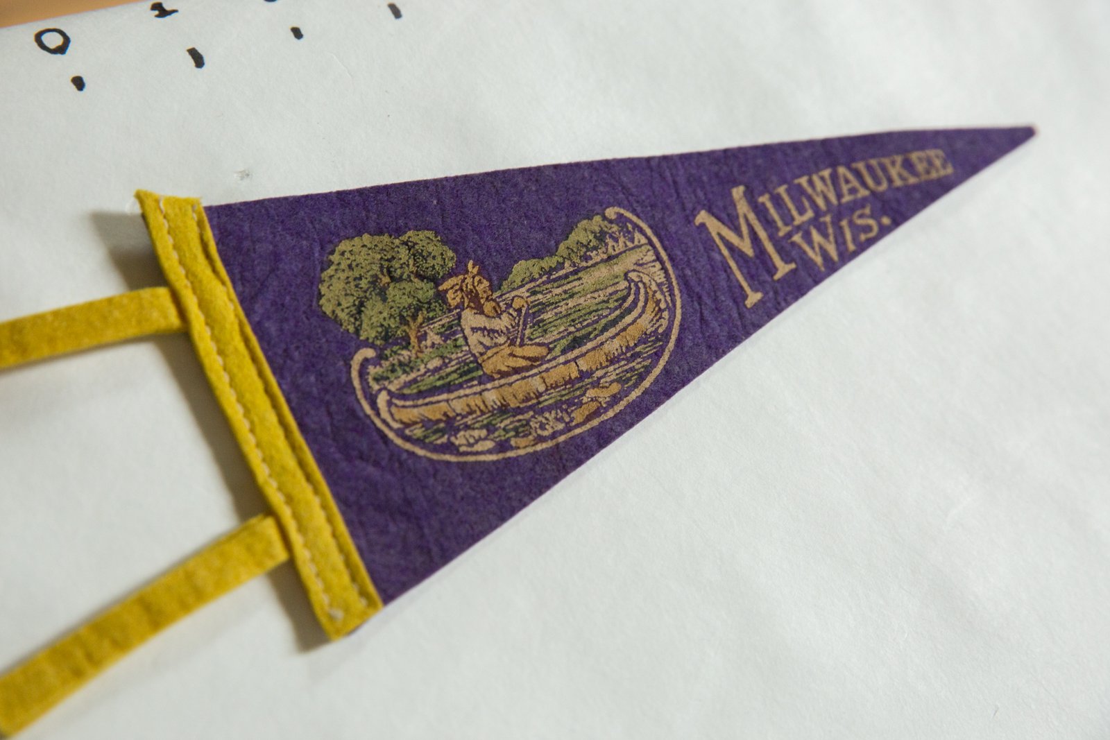 Milwaukee Wis. Felt Flag