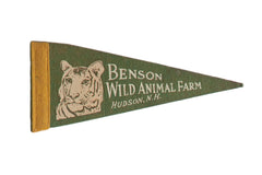 Benson Wild Animal Farm Hudson, N.H. Felt Flag