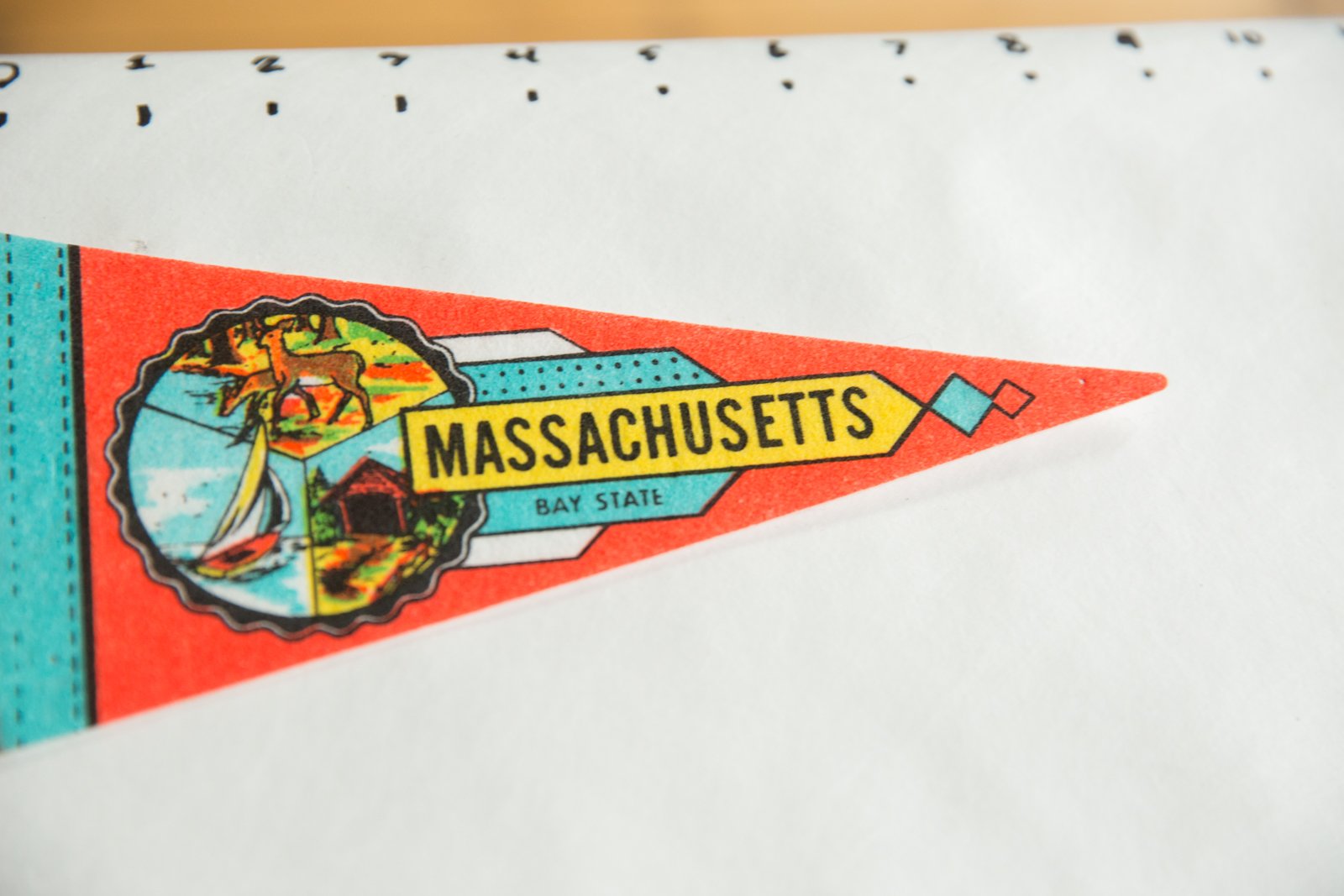 Massachusetts Bay State Felt Flag