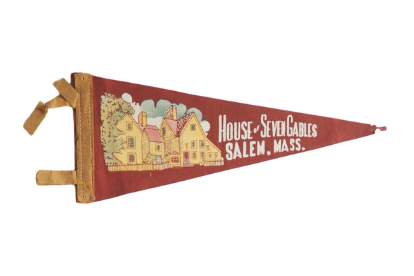 House of Seven Gables Salem, Mass. Felt Flag