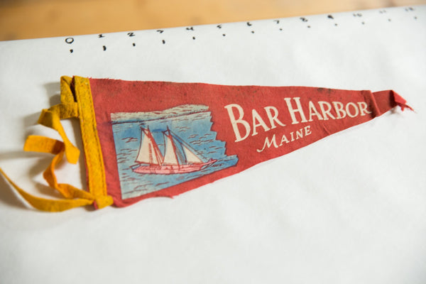 Bar Harbor Maine Felt Flag