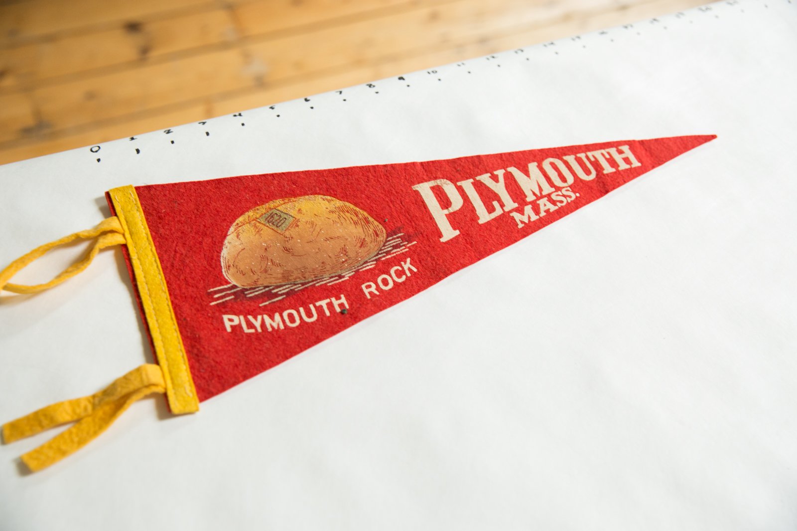 Plymouth MASS. (Plymouth Rock) Felt Flag