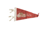 Vintage circa 1960s San Jose felt pennant, red, Civic Auditorium graphic, white ties.