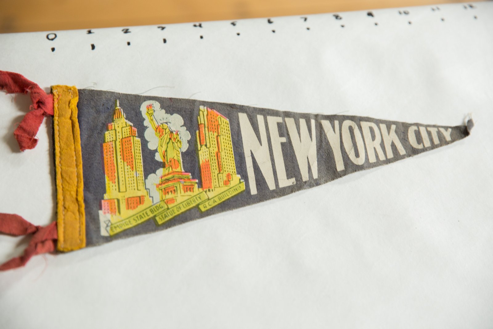 New York City (Empire State BLDG. / Statue of Liberty / R.C.A. Building) Felt Flag