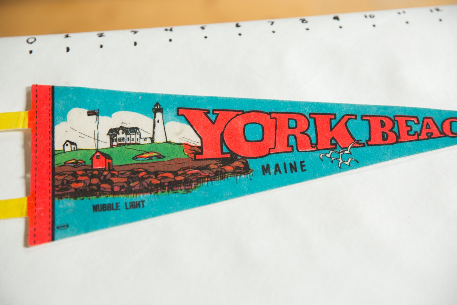 York Beach Maine (Nubble Light) Felt Flag