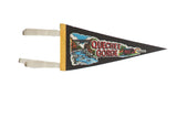 Black vintage felt pennant with 