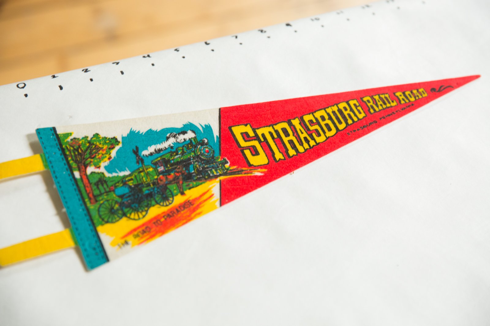 Strasburg Rail Road Strasburg Pennsylvania (The Road to Paradise) Felt Flag