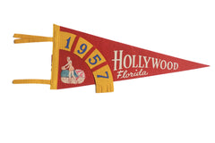 Hollywood Florida (1957) Felt Flag