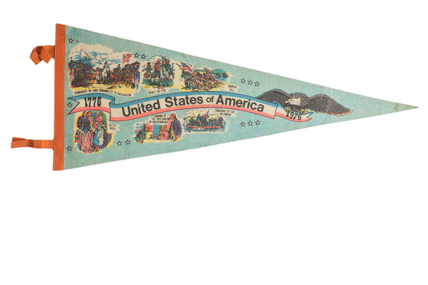 1776 United States of America 1976 Felt Flag