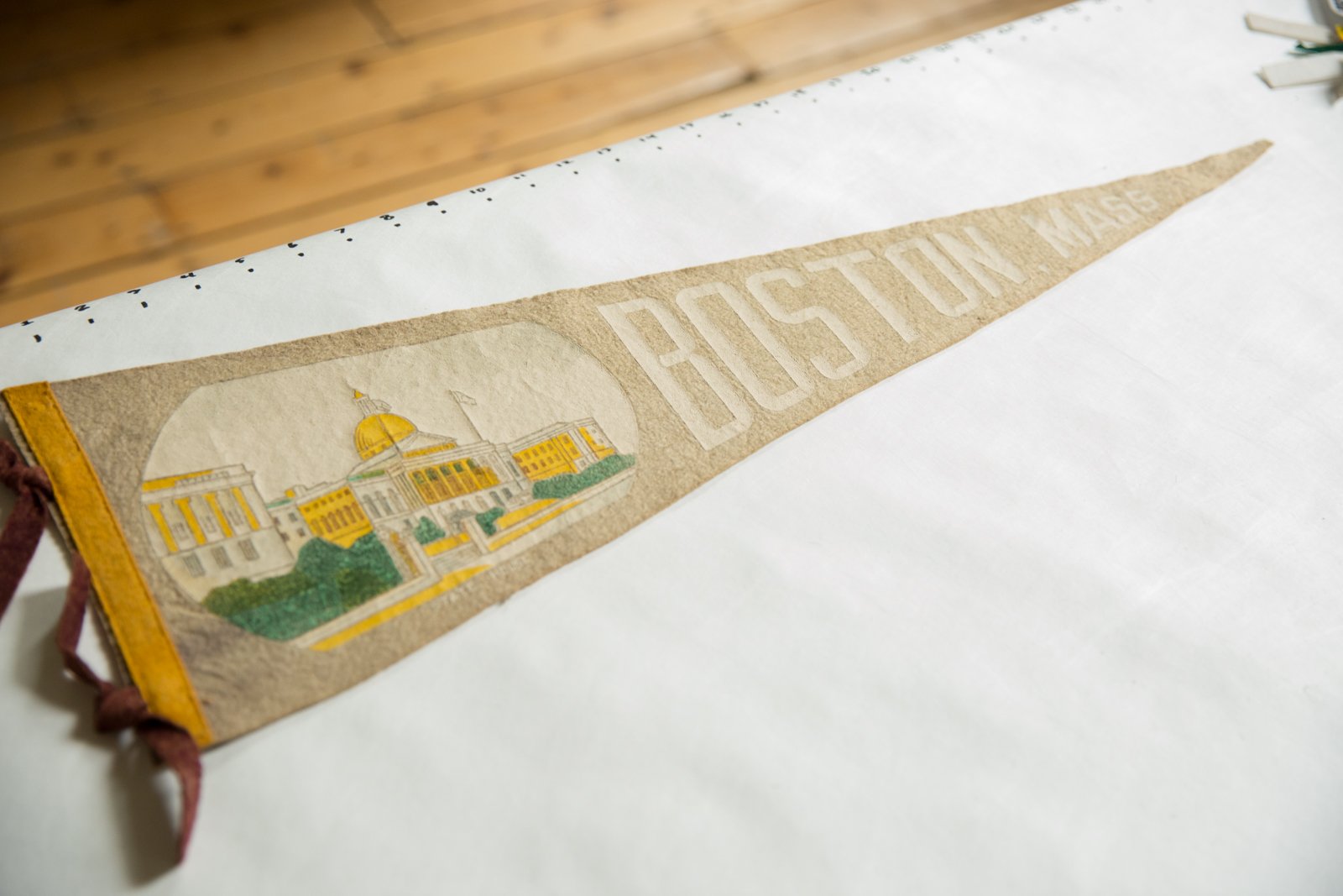 Boston, Mass. (State House) Felt Flag