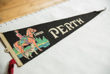 Black felt Perth Canada pennant, showing 