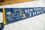 The Empire State blue felt pennant with yellow border and Niagara Falls map.