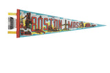 Vintage Boston Mass felt pennant, red 