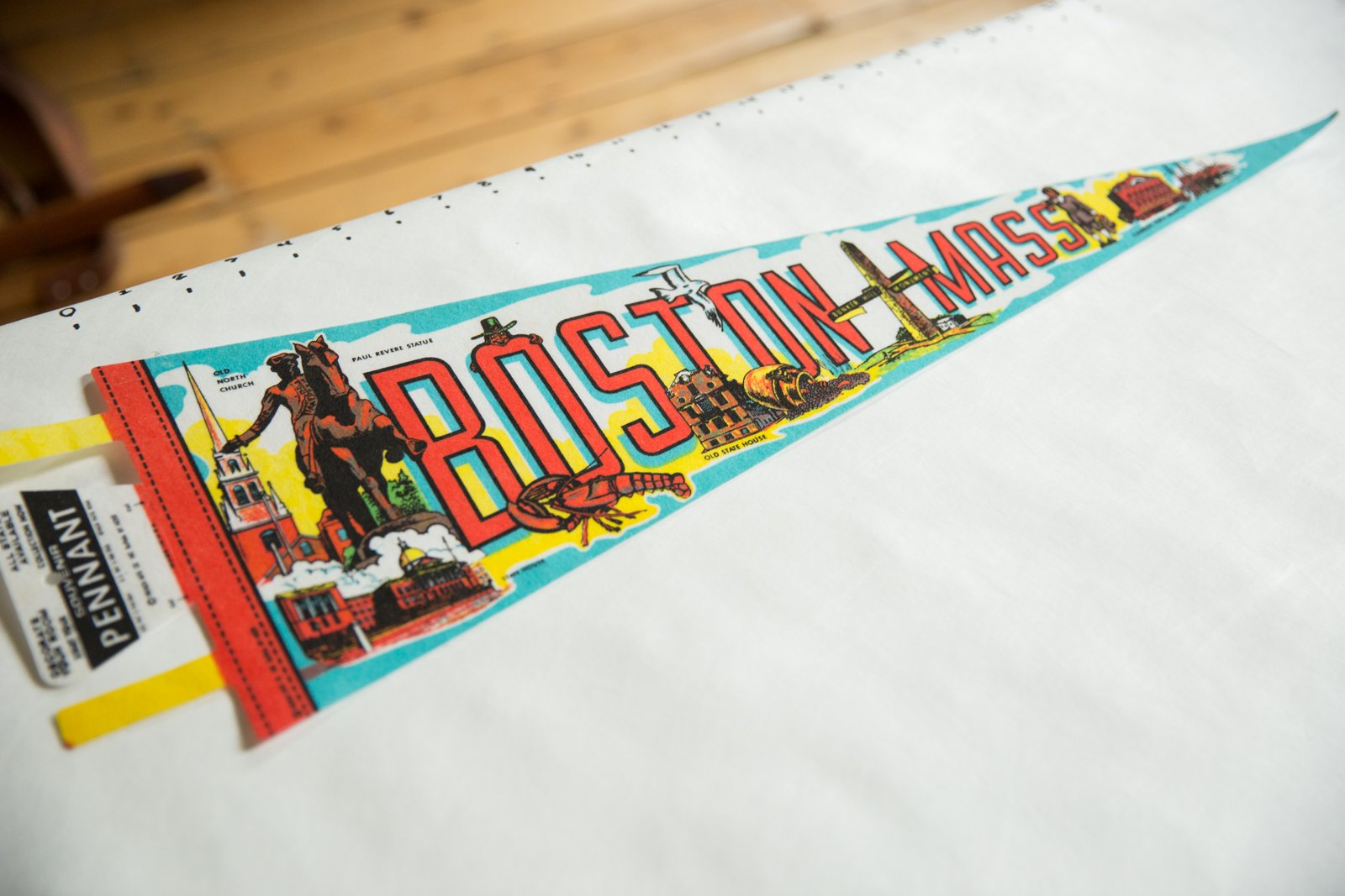 Boston Mass (Bunker Hill Monument) Felt Flag