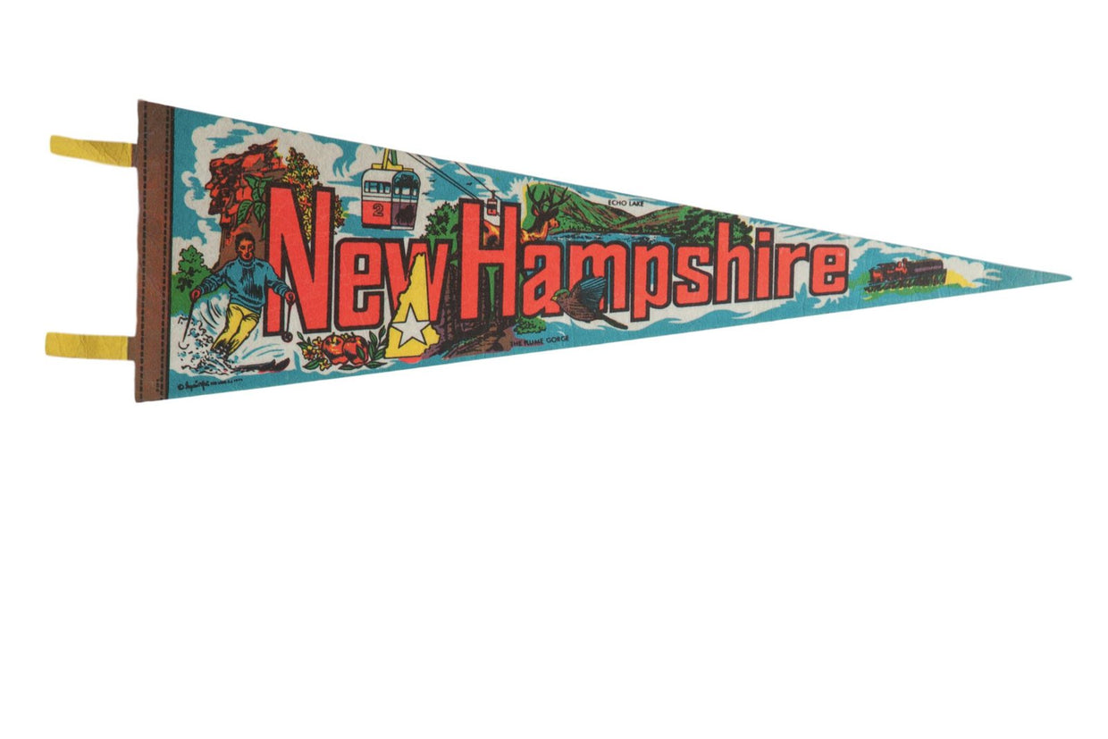 New Hampshire (The Flume Gorge / Echo Lake) Felt Flag